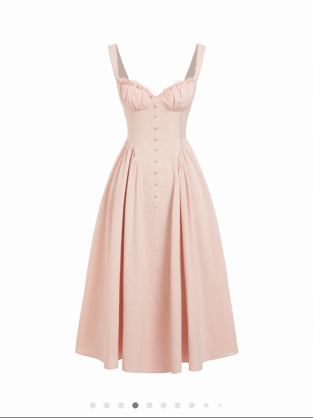 Cider Blush Pink Midi Fit-and-Flare Dress